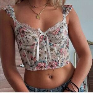 Victoria’s Secret Dream Angels floral lace bustier - 36D